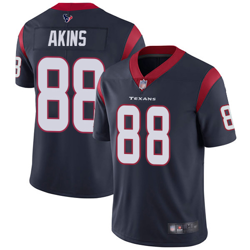 Houston Texans Limited Navy Blue Men Jordan Akins Home Jersey NFL Football #88 Vapor Untouchable